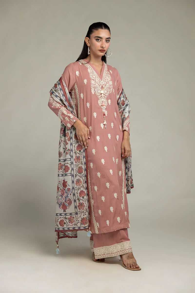 Navy Floral Kurta
