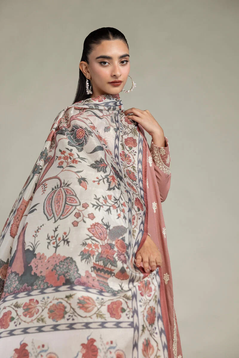 Navy Floral Kurta