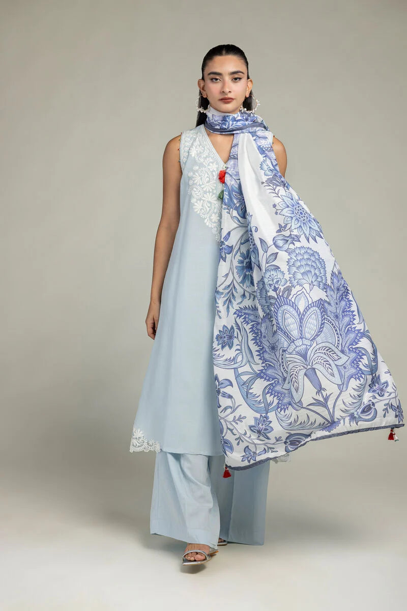 Sleeveless V-Neck Kurta
