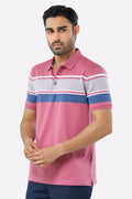 Pink Yarn Dyed Polo Pink Yarn Dyed Polo