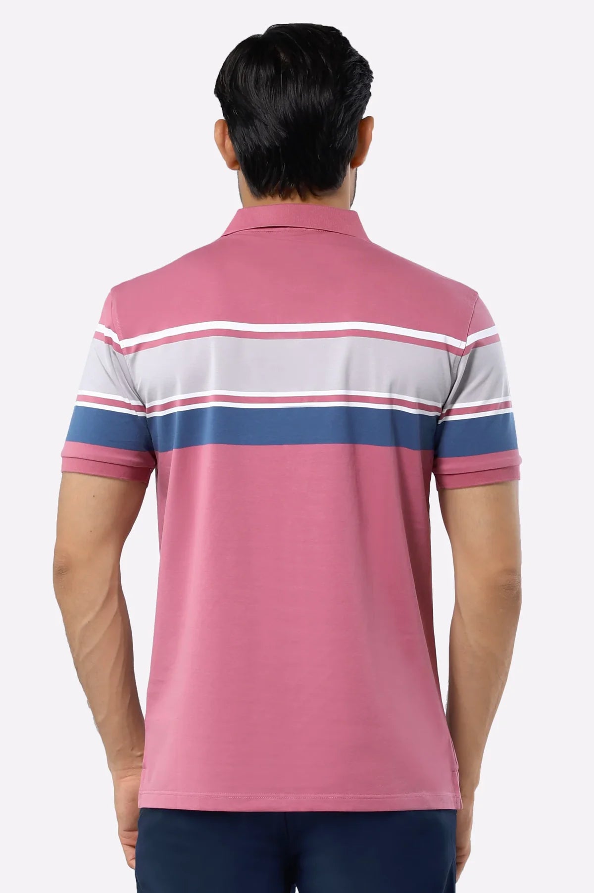 Pink Yarn Dyed Polo Pink Yarn Dyed Polo