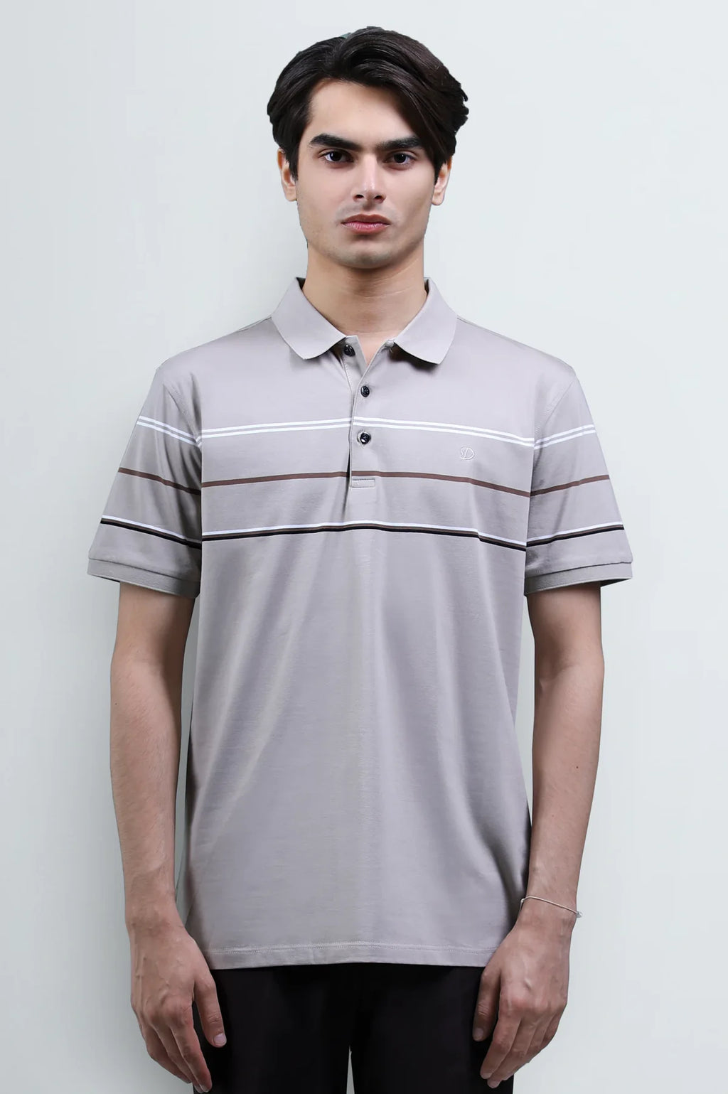 Beige Yarn Dyed Polo Beige Yarn Dyed Polo